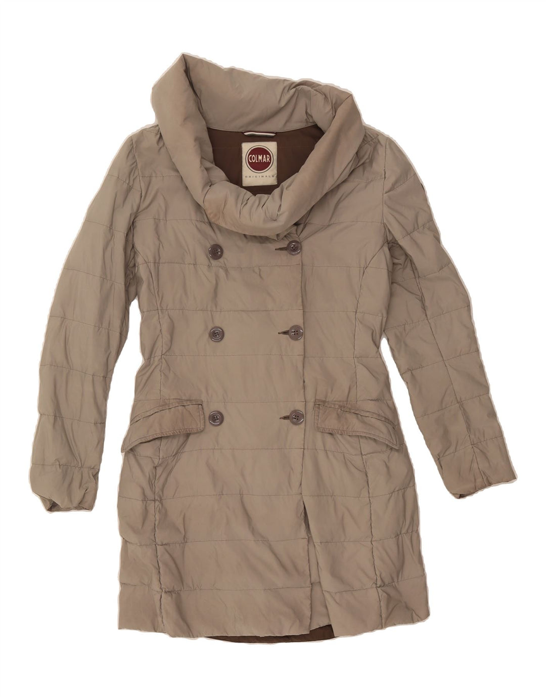 COLMAR Womens Padded Coat IT 42 Small Grey Vintage Colmar and Second-Hand Colmar from Messina Hembry 