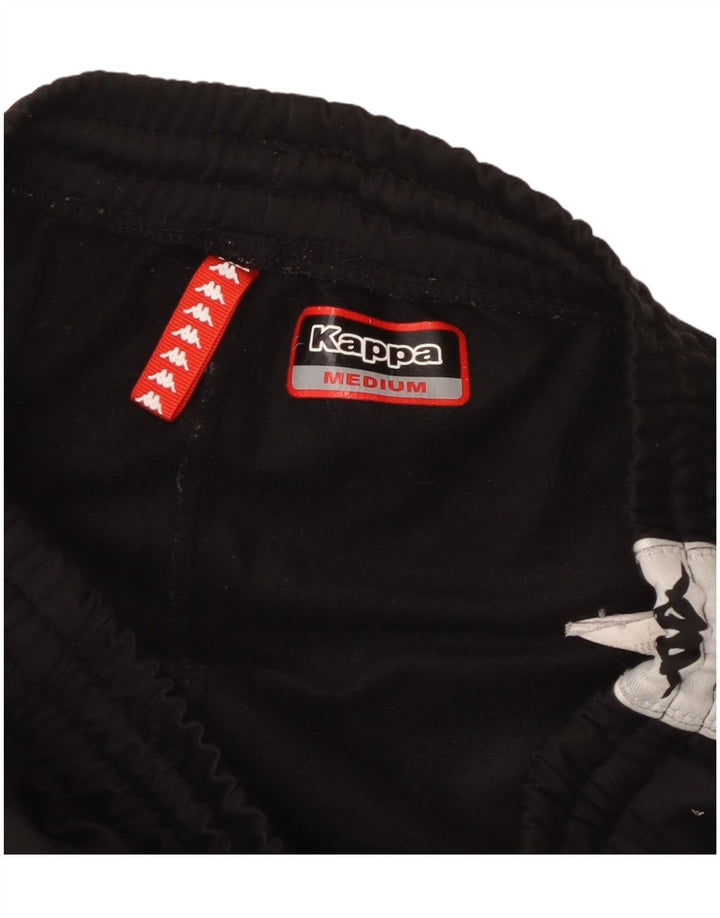 Kappa Mens Graphic Tracksuit Trousers Medium Black Colourblock Polyester