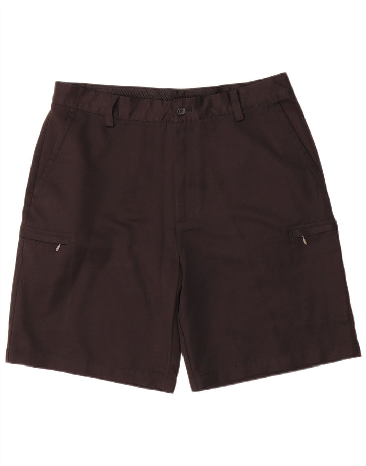 Izod Mens Cargo Shorts W36 Large Black Polyester