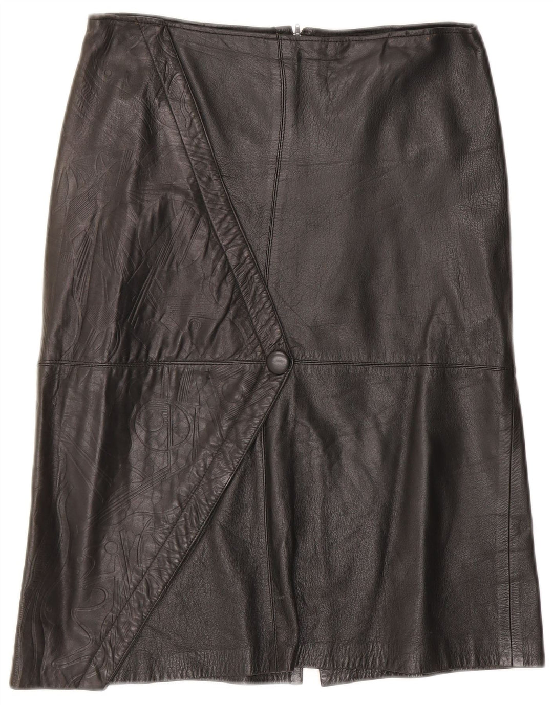 Vintage Damen Lederrock W30 Medium Schwarz