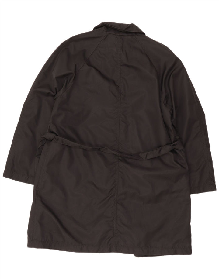Benetton Womens Oversized Overcoat UK 10 Small Black Polyamide