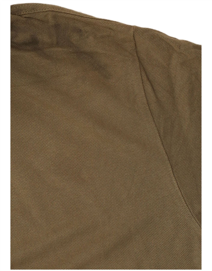 Wrangler Mens Polo Shirt Large Khaki Cotton