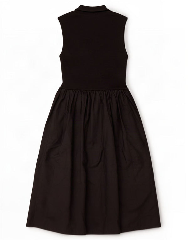Zara Womens Sleeveless Princess Dress UK 12 Medium Black Cotton