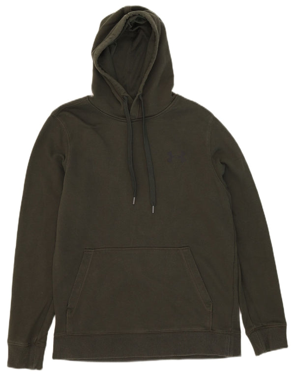 Мужской джемпер с капюшоном Under Armour Cold Gear, маленький зеленый хлопковый