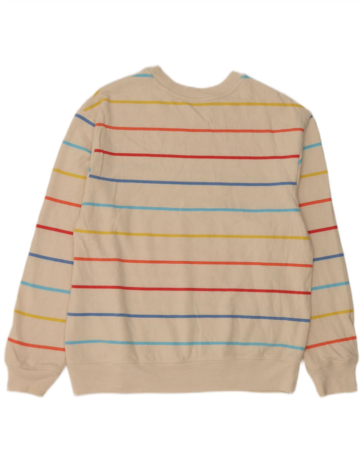 Marks & Spencer Dame Sweatshirt Jumper UK 14 Medium Off White Stribet