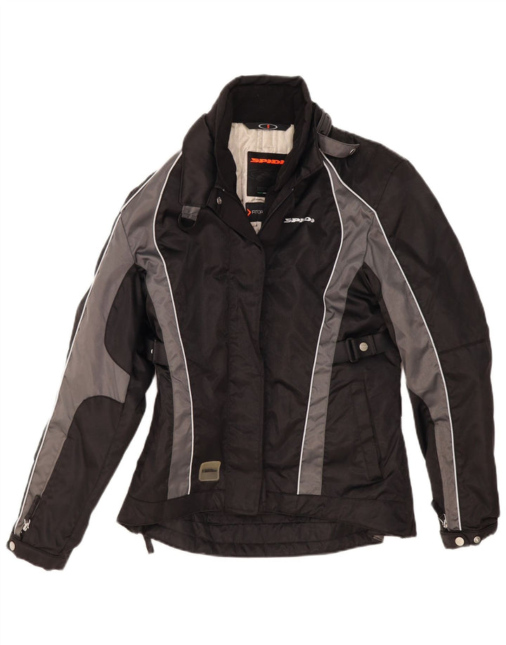 Spidi Womens Oversized Racer Jacket UK 10 Small Black Colourblock