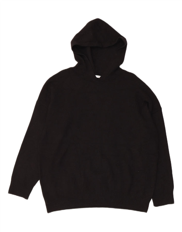 ZARA Womens Oversized Hoodie Jumper UK 16 Large Black