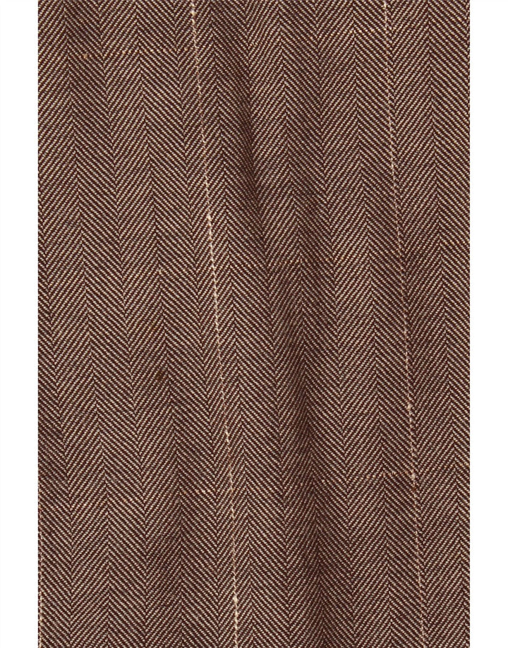 ICEBERG Womens Midi Skirt IT 42 Medium W26 Brown Herringbone Acetate Vintage Iceberg and Second-Hand Iceberg from Messina Hembry 