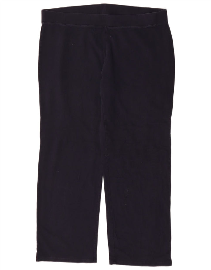 Marks & Spencer Womens Leggings UK 20 2XL Navy Blue Cotton