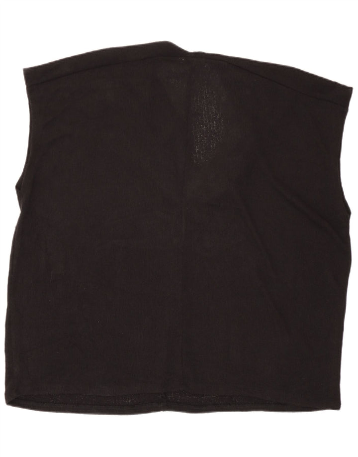 Zara Womens Oversized Vest Tank Top Large Black