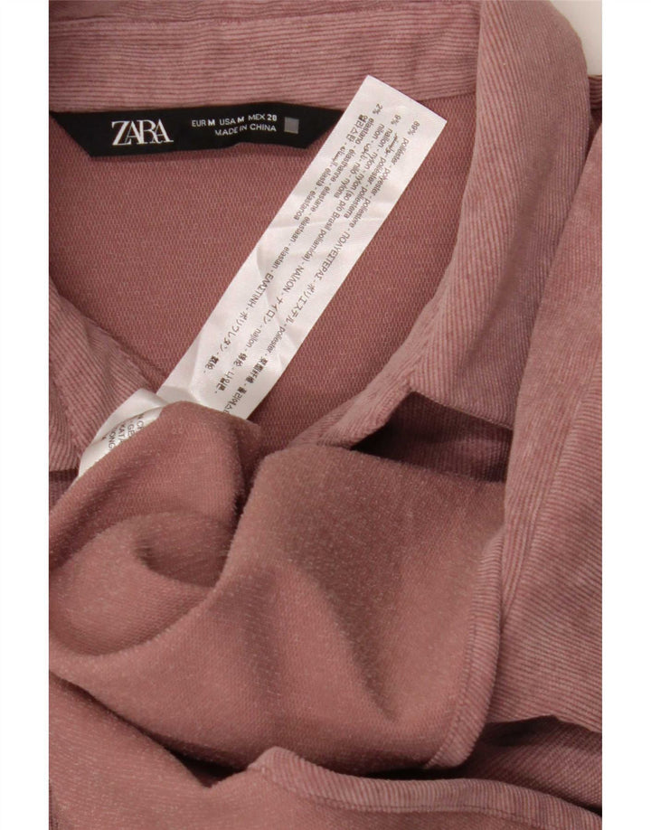 Zara Herre Corduroy Loose Fit skjorte Medium Pink Polyester