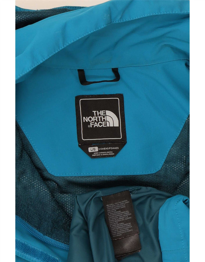 The North Face Regnjakke med hætte til kvinder UK 16 Stor blå polyester