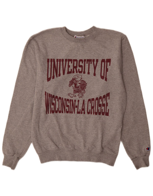 Champion Herre University of Wisconsin grafisk sweatshirt jumper lille grå