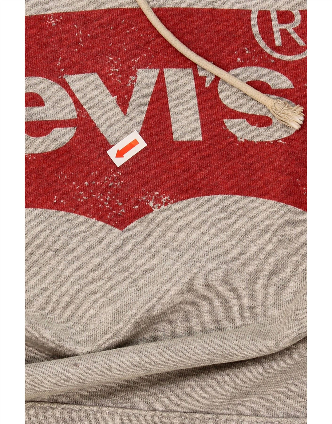 LEVI'S Mens Graphic Hoodie Jumper XL Grey Cotton Vintage Levi's and Second-Hand Levi's from Messina Hembry 