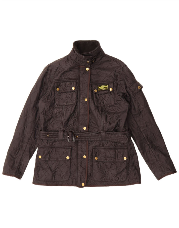 Barbour női steppelt kabát UK 14 nagy fekete