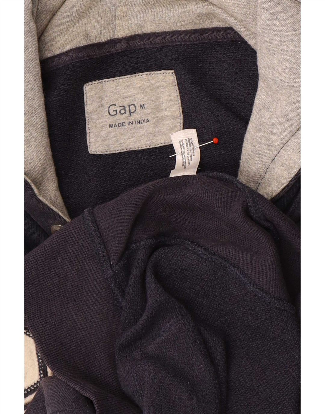 Gap Mens Graphic Hoodie Jumper Medium Navy Blue Cotton