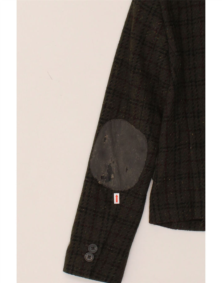 BANANA REPUBLIC Womens 2 Button Blazer Jacket US 0 XS Khaki Check Vintage Banana Republic and Second-Hand Banana Republic from Messina Hembry 