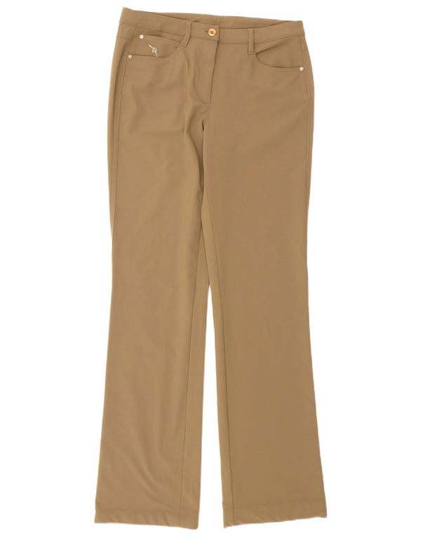 Chervo Damen Bootcut Freizeithose IT 42 Medium W28 L32 Beige Polyester