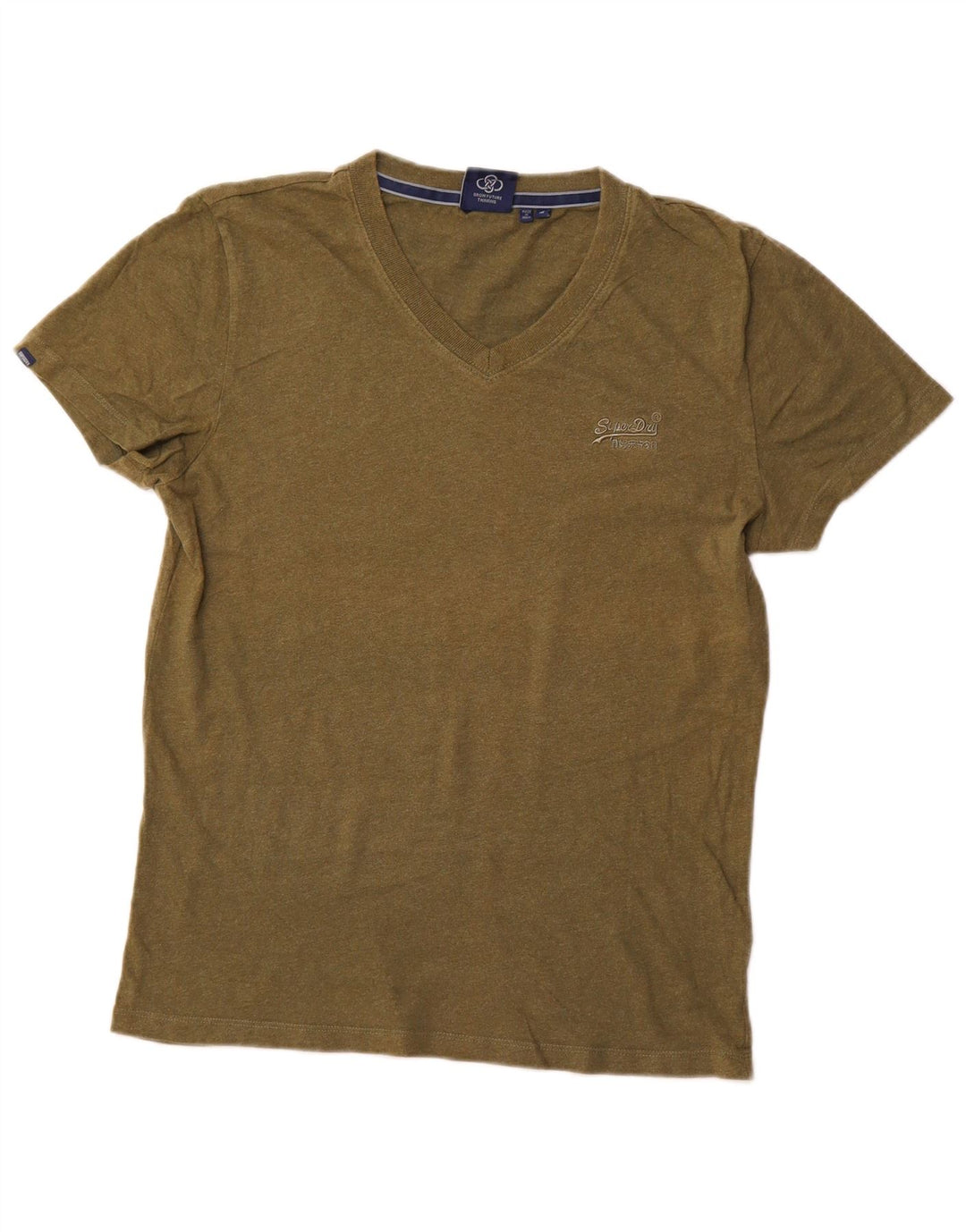 Superdry Herren T-Shirt-Oberteil aus mittelgrüner Baumwolle