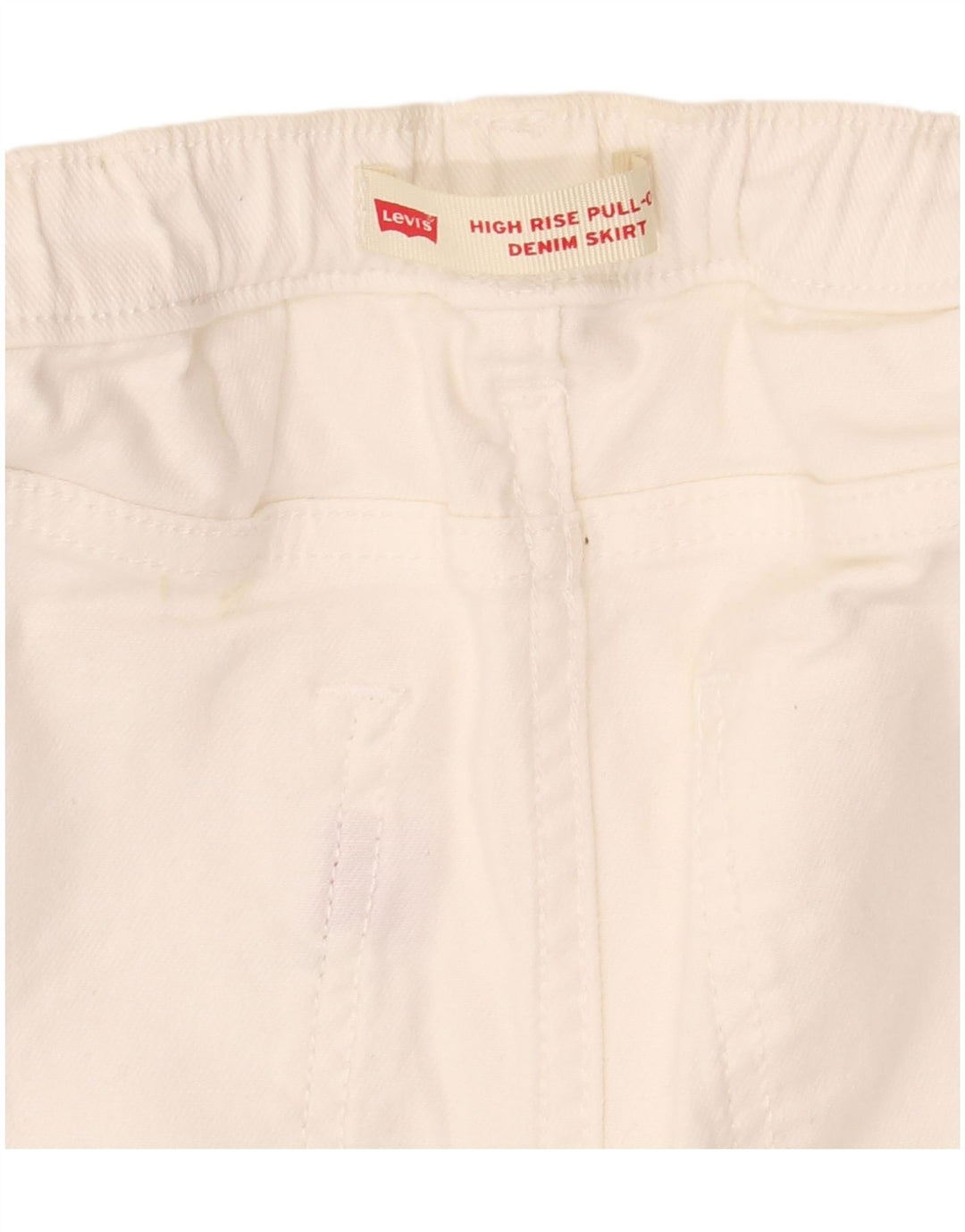 Fusta de denim cu talie înaltă Levi's W30 Medium White