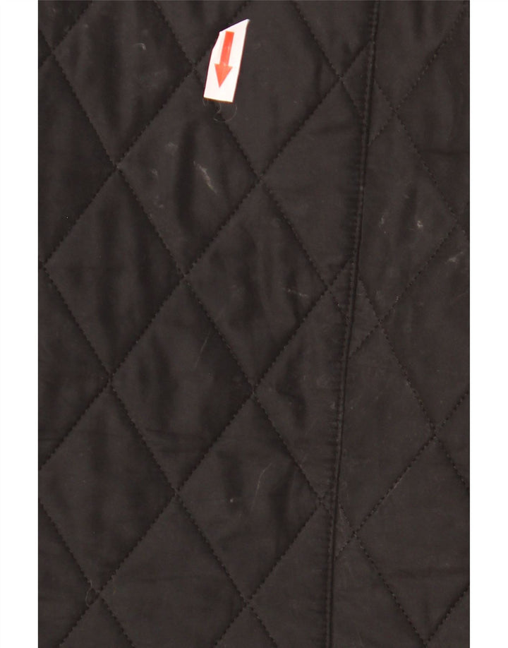 Giacca trapuntata militare da donna Barbour UK 14 grande poliestere nero