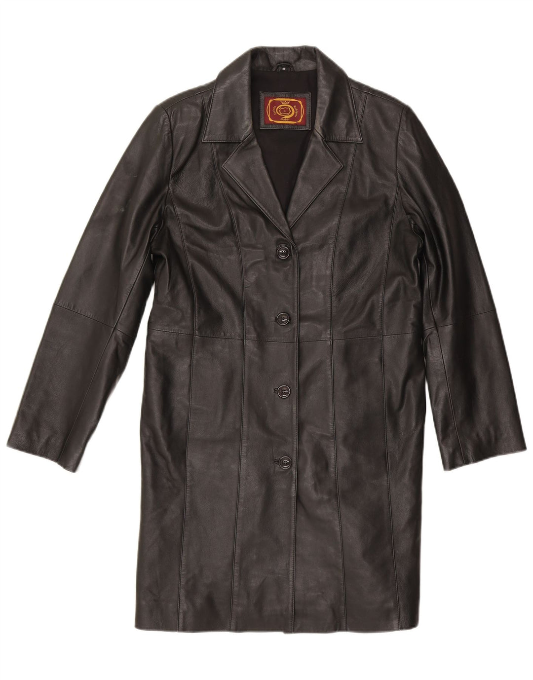 JACINTO RODRIGUEZ Womens Leather Coat EU 46 XL Black Leather