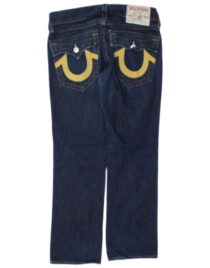 True Religion Mens Straight Jeans W30 L31 Blue Cotton