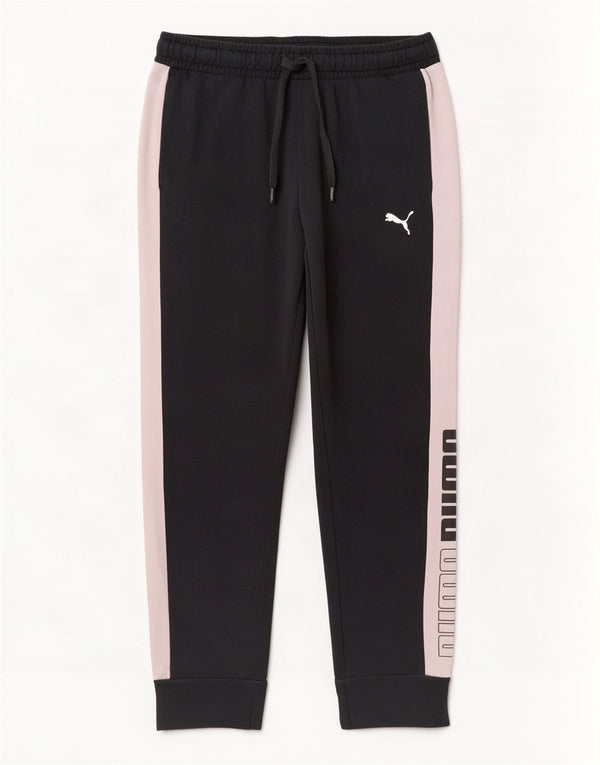 Puma Womens Tracksuit Trousers Joggers UK 10 Small Black Colourblock