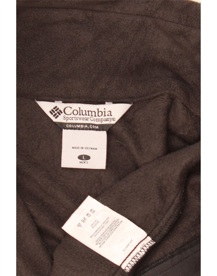Giacca in pile da uomo Columbia UK 40 Large Marrone Poliestere