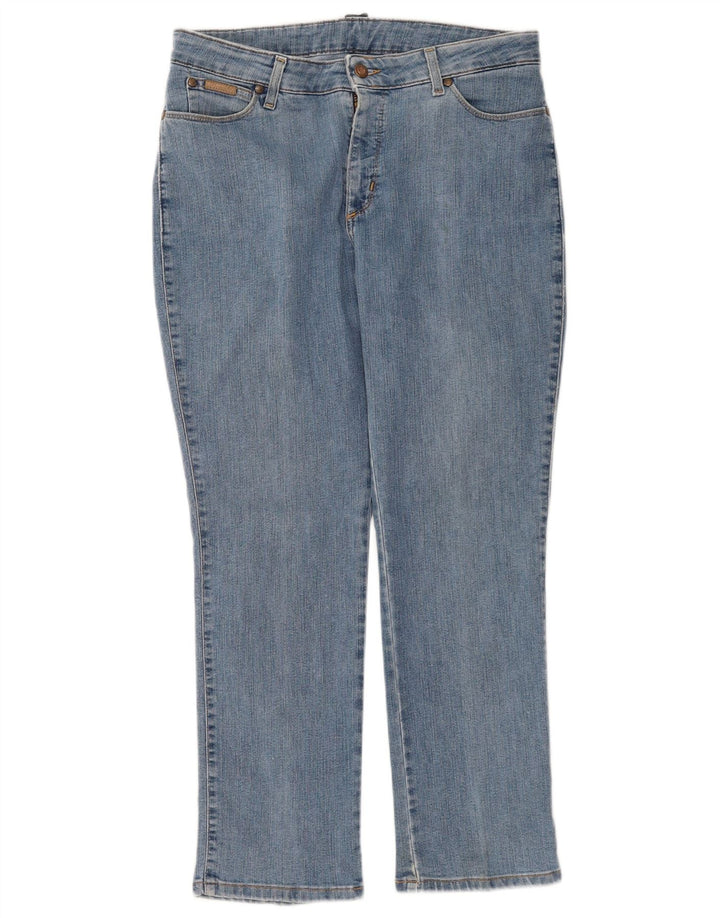 Wrangler Womens Straight Jeans W34 L28 Blue Cotton