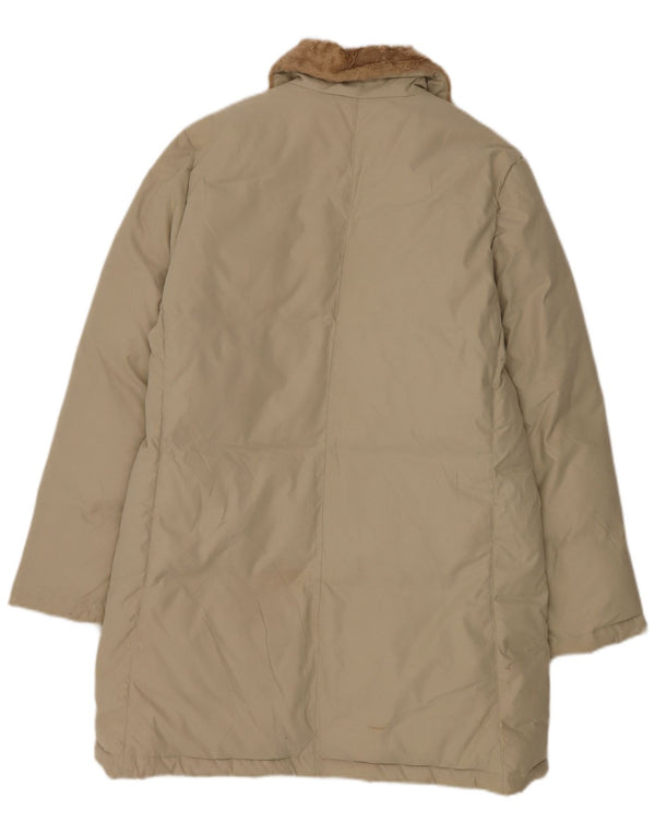 Fila Womens Padded Coat UK 14 Large Beige Polyester
