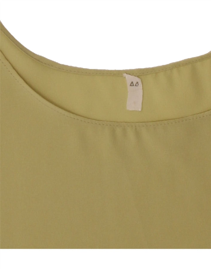 VINTAGE Womens Crop Sleeveless Blouse Top IT 44 Medium Green Polyester Vintage Vintage and Second-Hand Vintage from Messina Hembry 