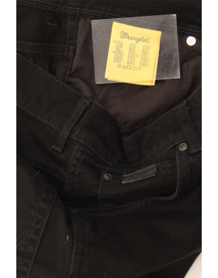 Wrangler Mens Straight Jeans W33 L31 Black Cotton