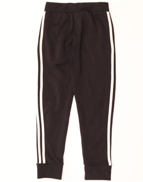 Adidas Boys Tracksuit Trousers Joggers 7-8 Years Black Polyester