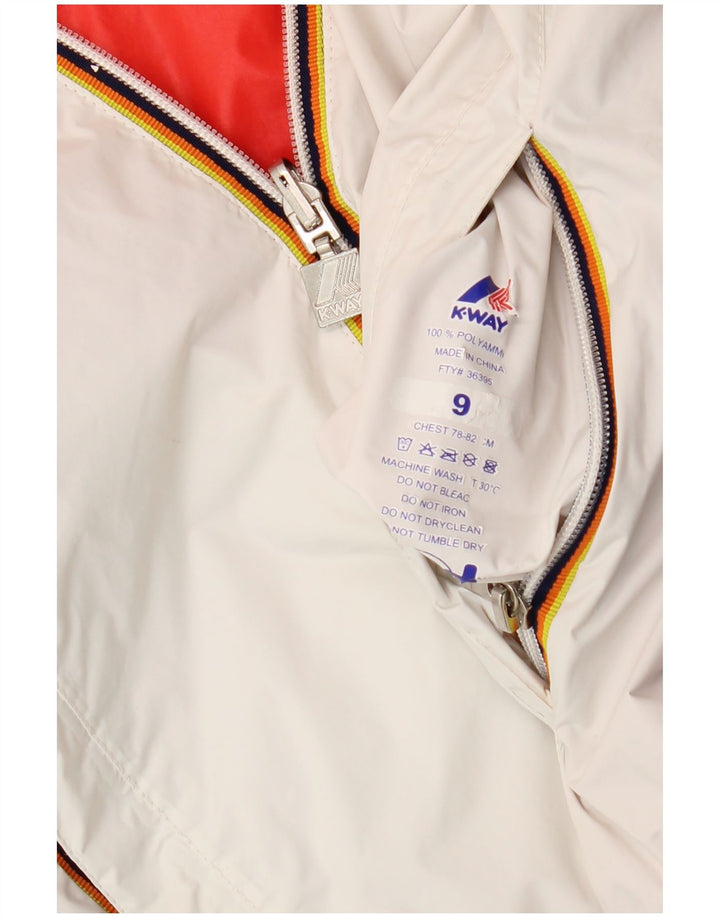 Giubbotto Reversibile Bambina K-Way con Cappuccio 8-9 Anni Rosso in Poliammide