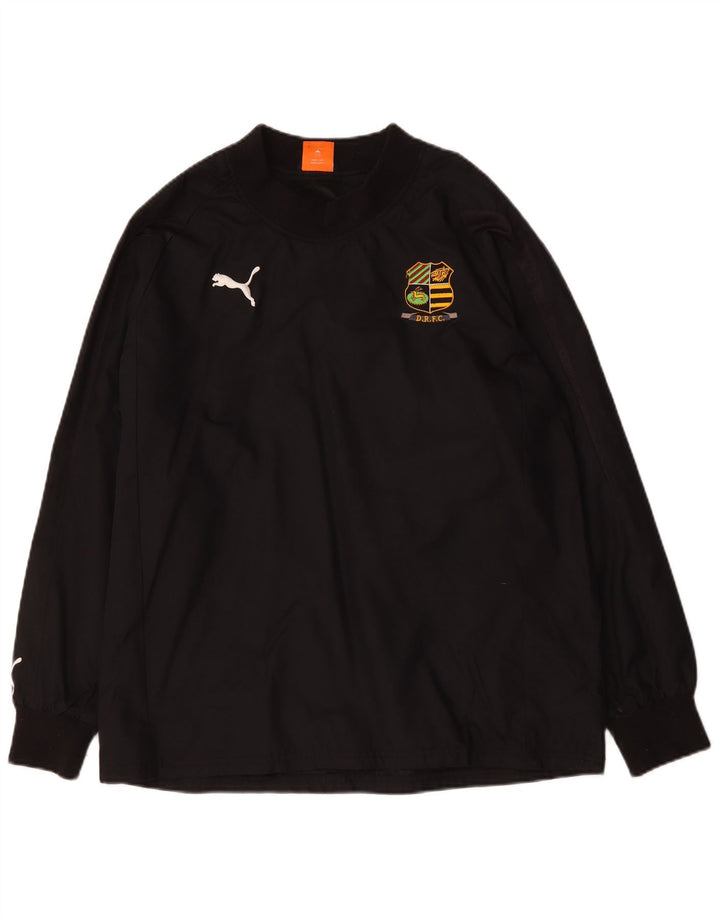PUMA Mens Graphic Top Long Sleeve Medium Black Polyester