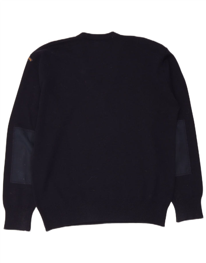 Paul & Shark Mens V-Neck Jumper Sweater Medium Navy Blue