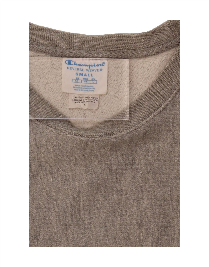 CHAMPION Womens Oversized Sweatshirt Jumper UK 10 Small Grey Cotton Vintage Champion and Second-Hand Champion from Messina Hembry 