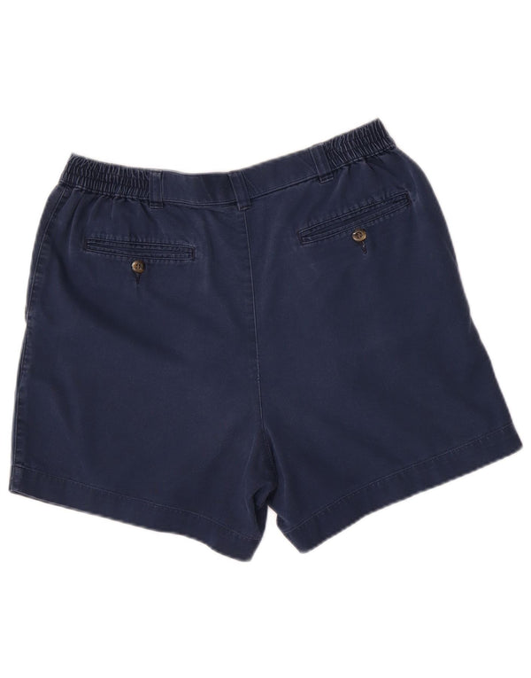Marks & Spencer Mens Pegged Chino Shorts W32 Medium Navy Blue Cotton