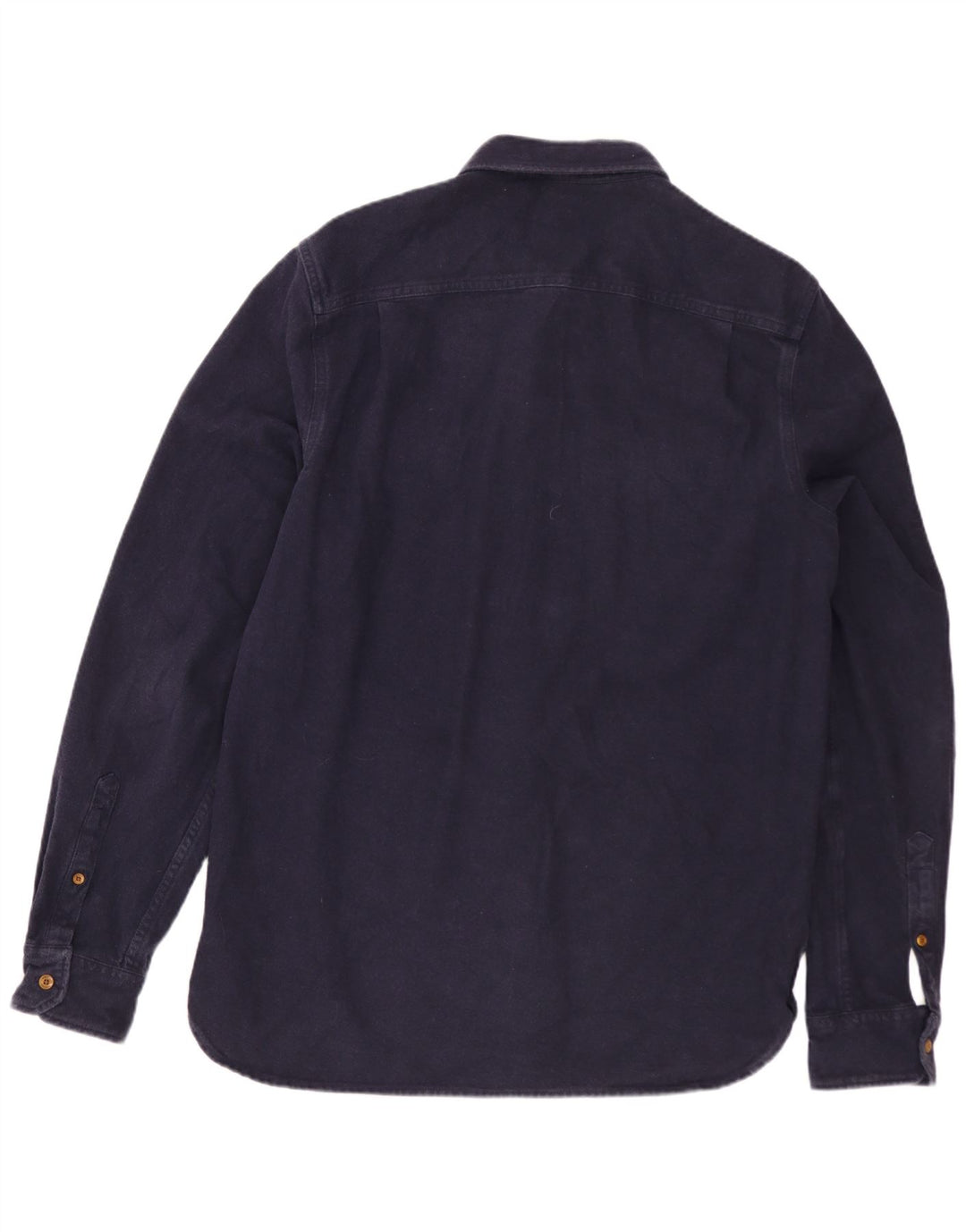 SUPERDRY Mens Flannel Shirt Large Navy Blue Cotton