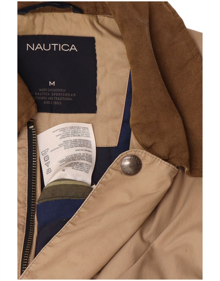 Nautica Mens Windbreaker Jacket UK 38 Medium Beige Polyester