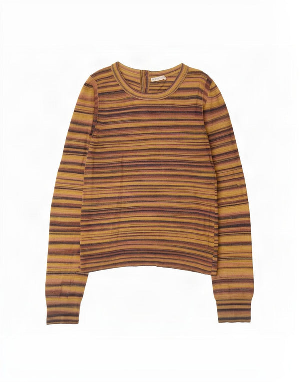 Maglione maglione girocollo da donna Whistles UK 12 a righe multicolori medie