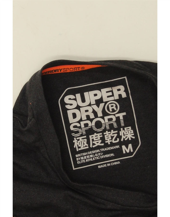 Superdry Mens Graphic T-Shirt Top Medium Grey Cotton
