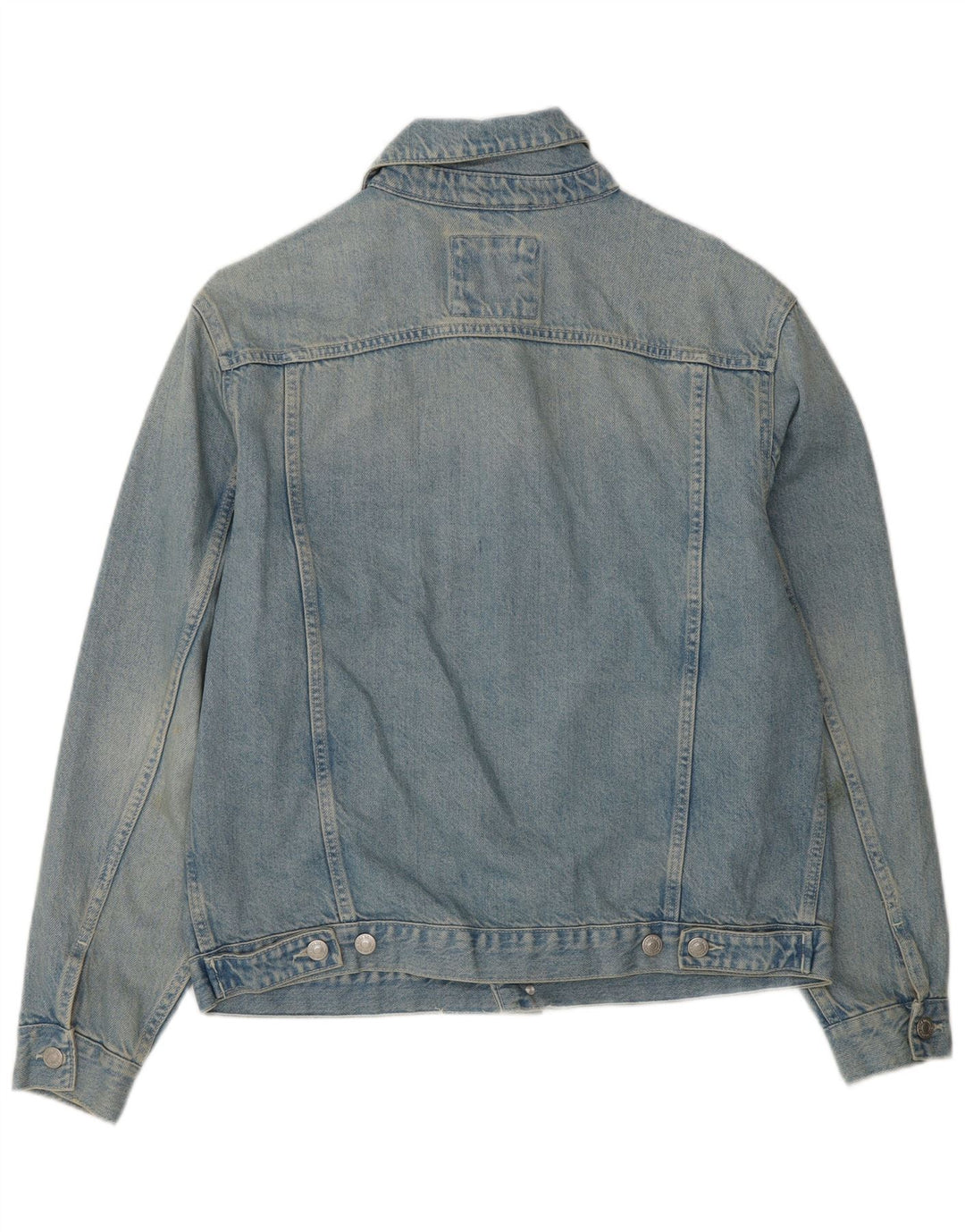 Zara Mens Denim Jacket UK 38 Medium Blue Cotton