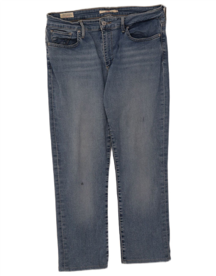 Levi's Womens 712 Crop Slim Jeans W31 L25 Blue Cotton