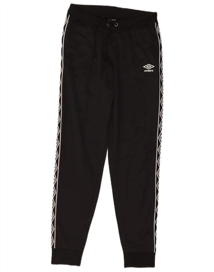 Umbro Mens Graphic Tracksuit Trousers Joggers Small  Black Polyester