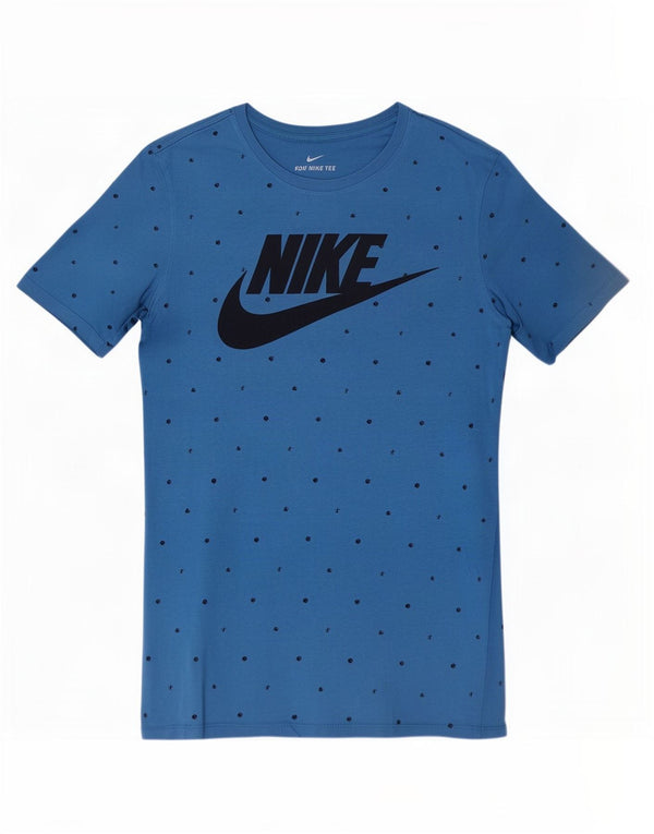 Nike T-shirt graphique coupe athlétique pour homme en coton à pois bleu petit