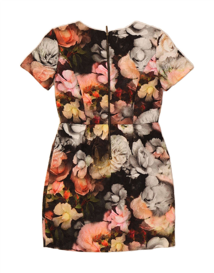 OASIS Womens Sheath Dress UK 12 Medium Multicoloured Floral Cotton Vintage Oasis and Second-Hand Oasis from Messina Hembry 