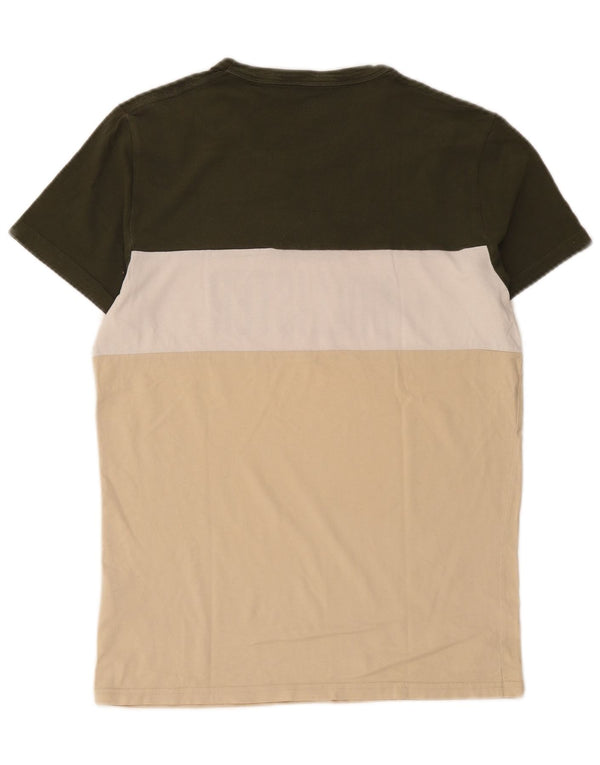 Hollister Mens Graphic T-Shirt Top Small Multicoloured Colourblock Cotton