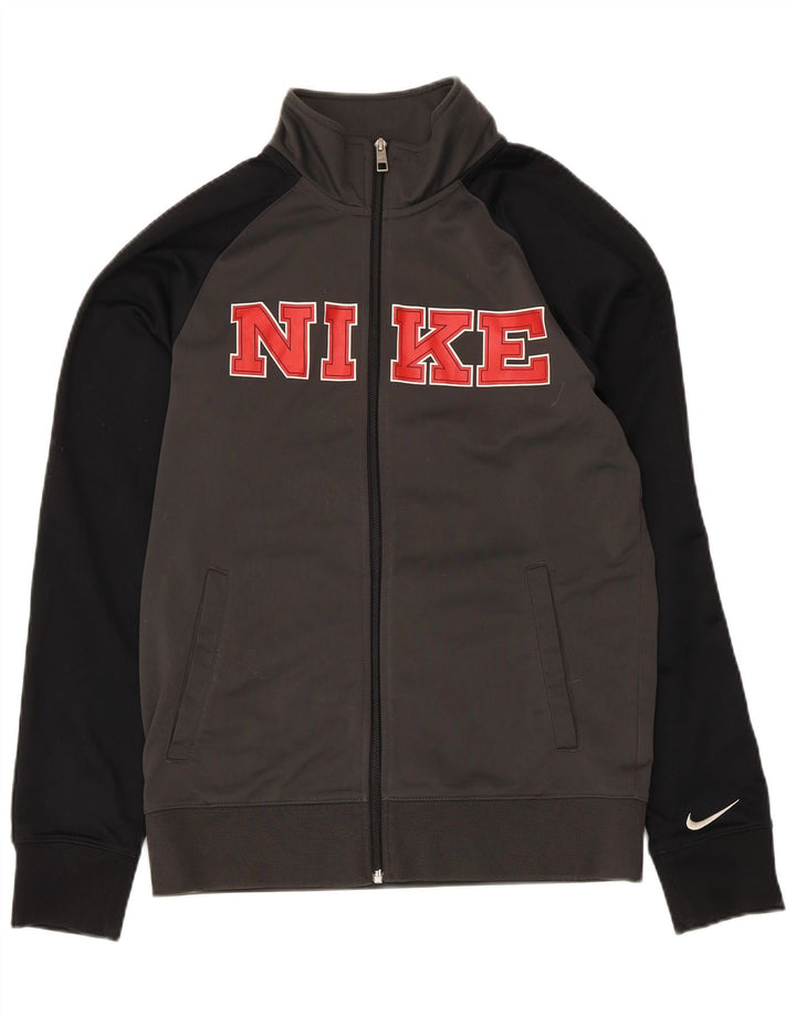 Nike grafisk træningsdragt til mænd, topjakke, lille grå farveblok polyester